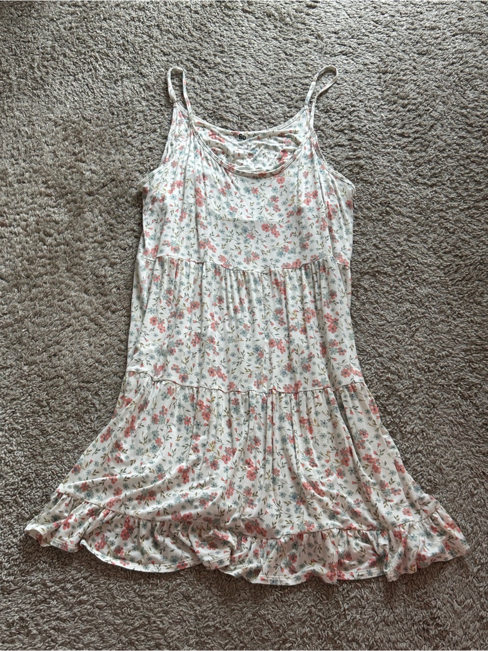 floral spaghetti strap dress